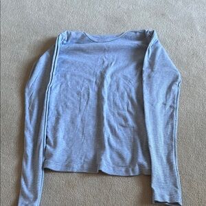 John Galt blue and white striped long sleeve